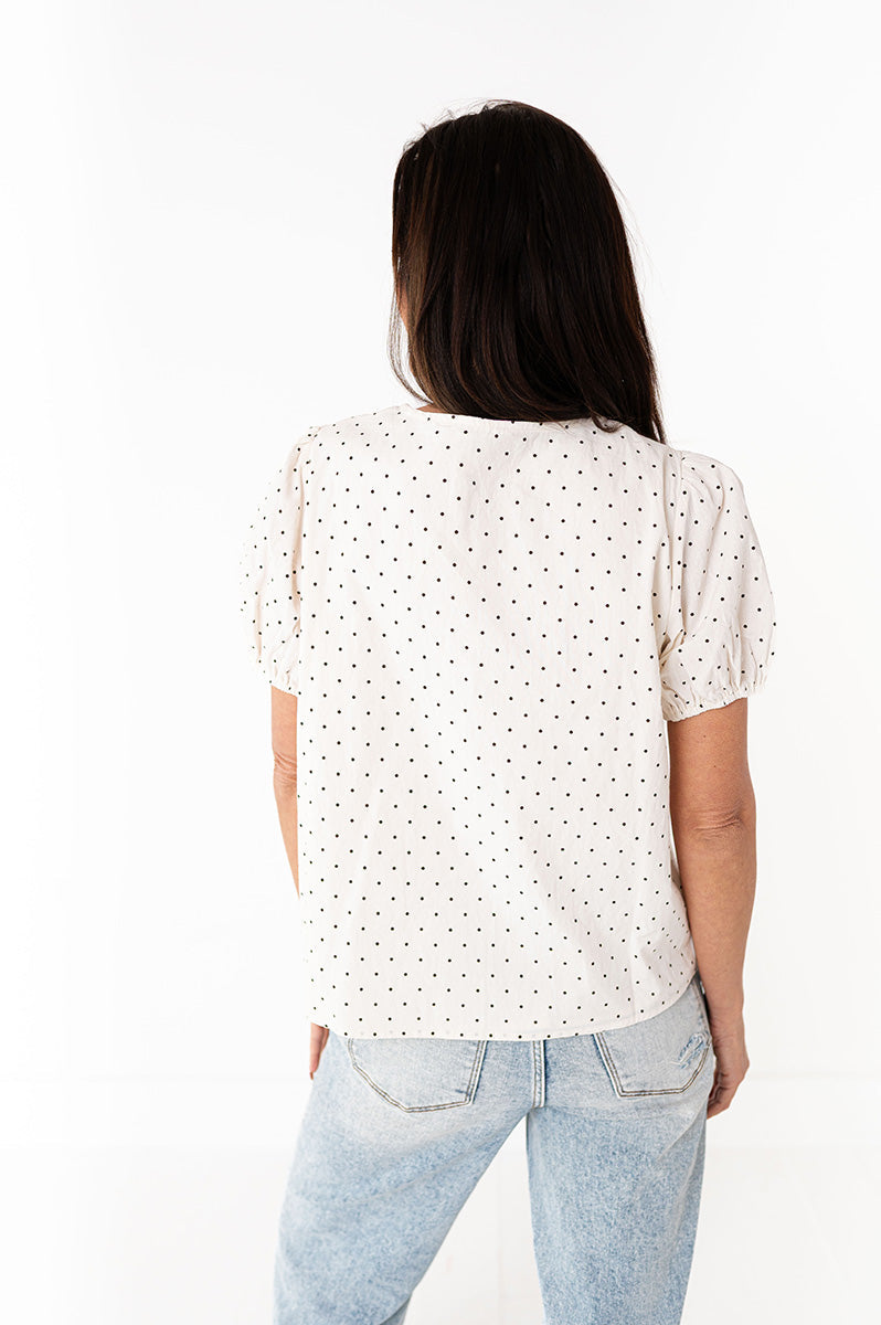 Adele Polka Dot Top - Size Medium & Large Left