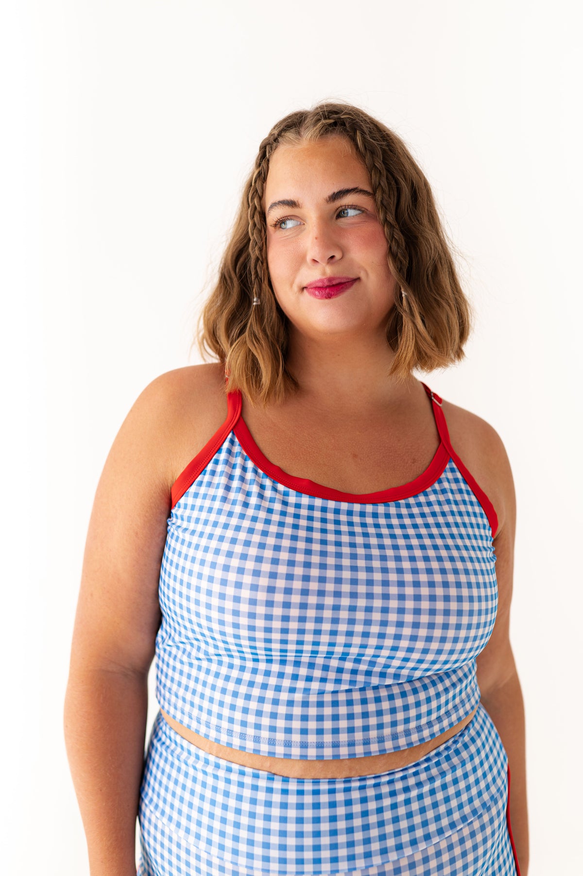 Reefline Top in Blue Gingham