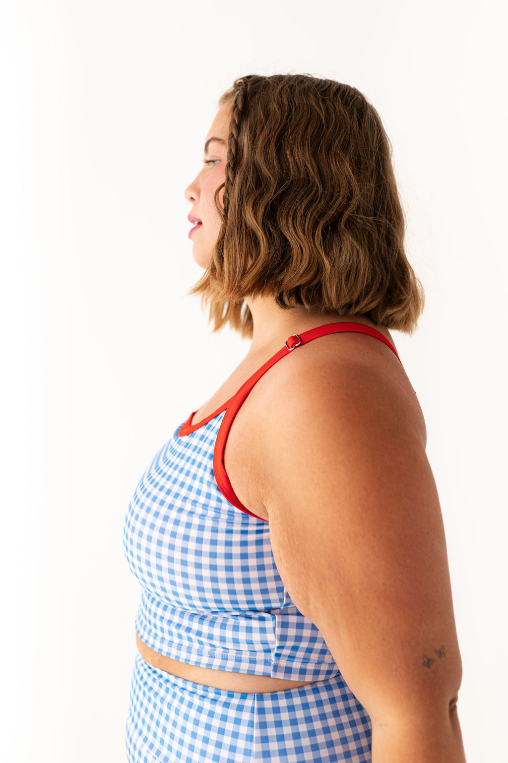 Reefline Top in Blue Gingham