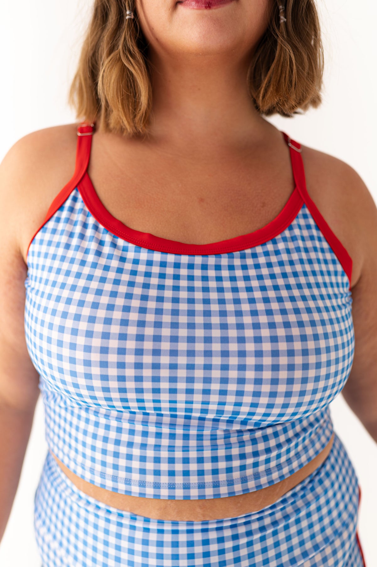 Reefline Top in Blue Gingham