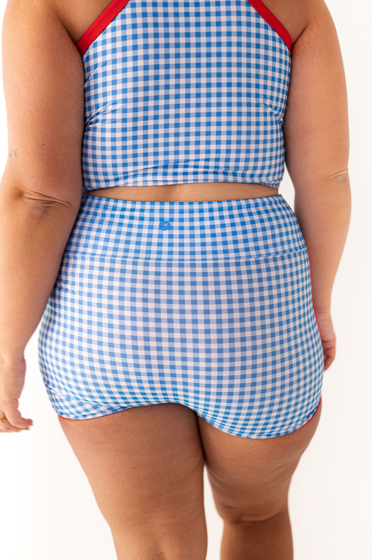 Pipeline High Waisted Short in Blue Gingham