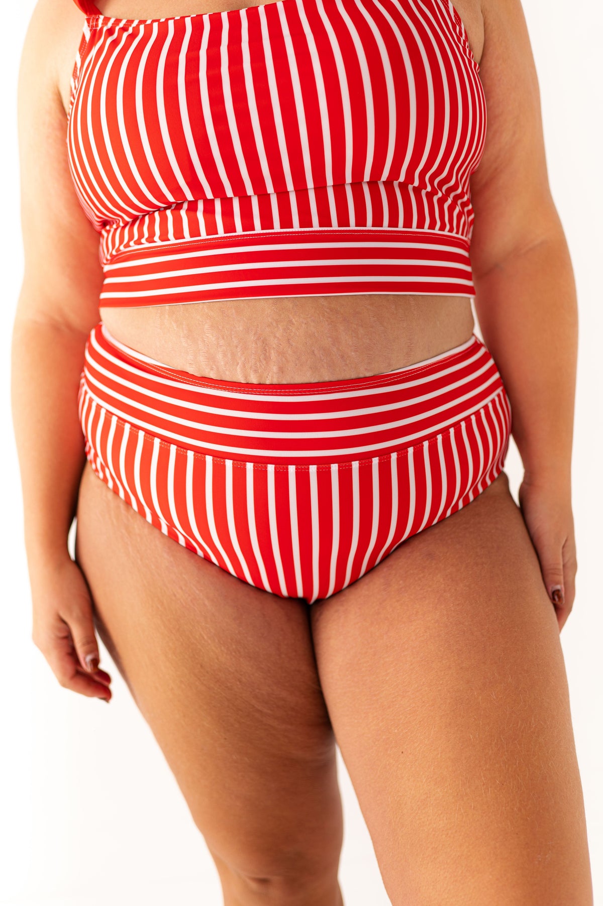 Wave Runner Mid Rise Bottom in Ruby Stripe