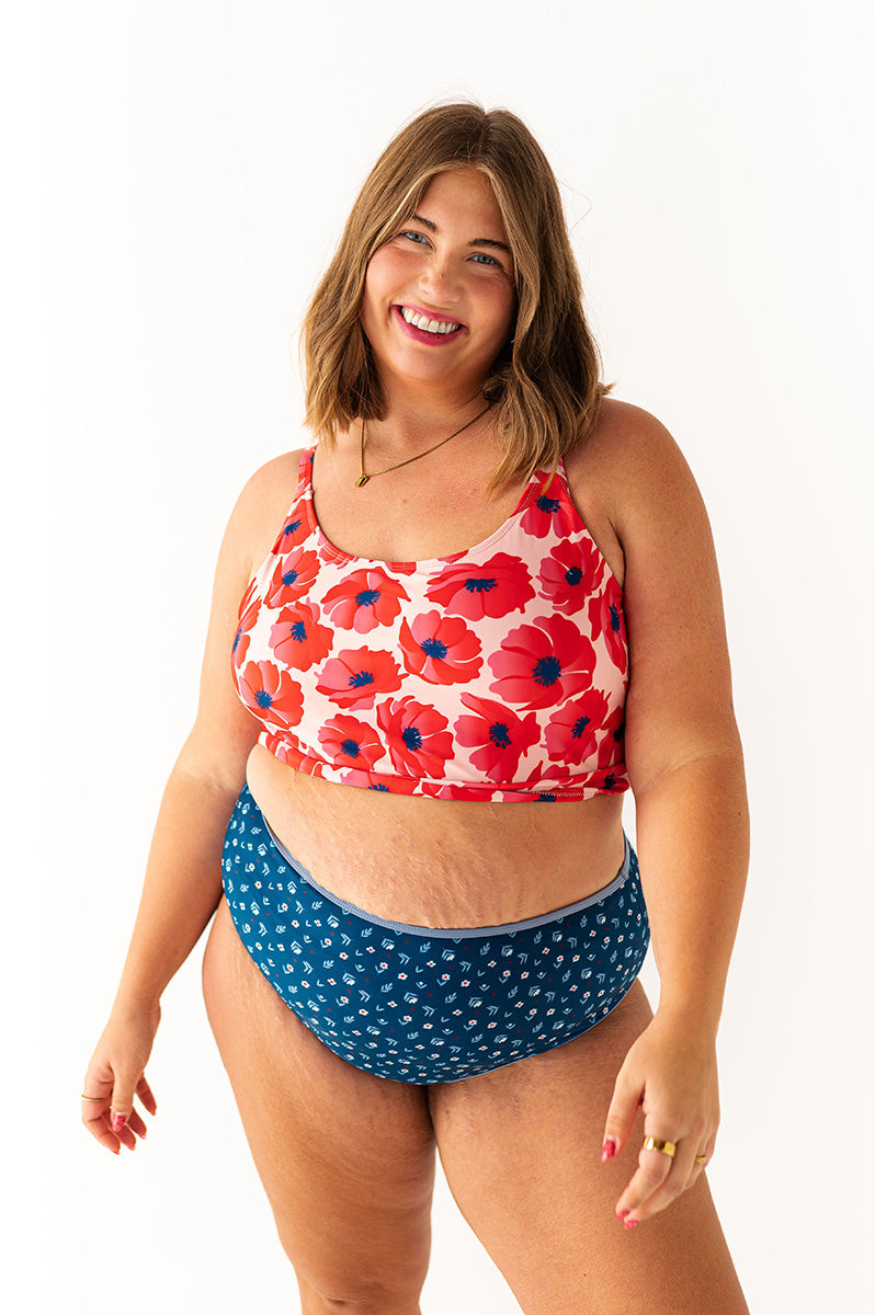 Bayside Top in Pink Hibiscus