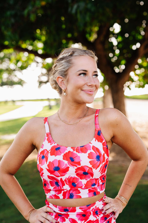Bayside Top in Pink Hibiscus